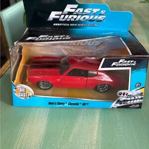 Dom's Chevrolet Chevelle SS Red with Black Stripes "Fast & Furious"